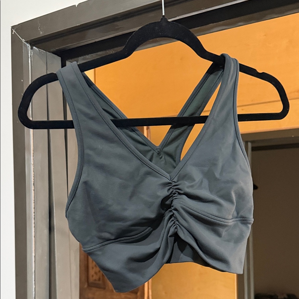 Alo yoga wild thing bra (charcoal green)
